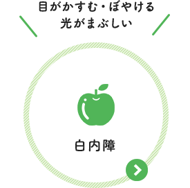 目がかすむ・ぼやける 光がまぶしい：白内障