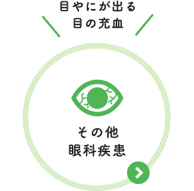目やにが出る 目の充血：その他眼科疾患